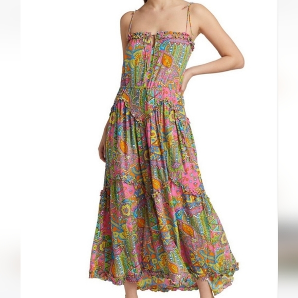 SWF Bohemian Multicolor Maxi Dress - Picture 1 of 12